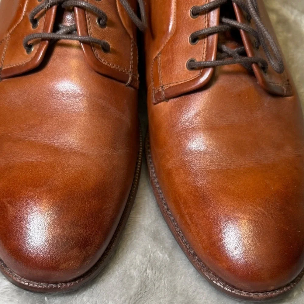 Cole Haan Mens Size 12M Leather Derby Dress Shoes Brown Lace Up Oxford Comfort